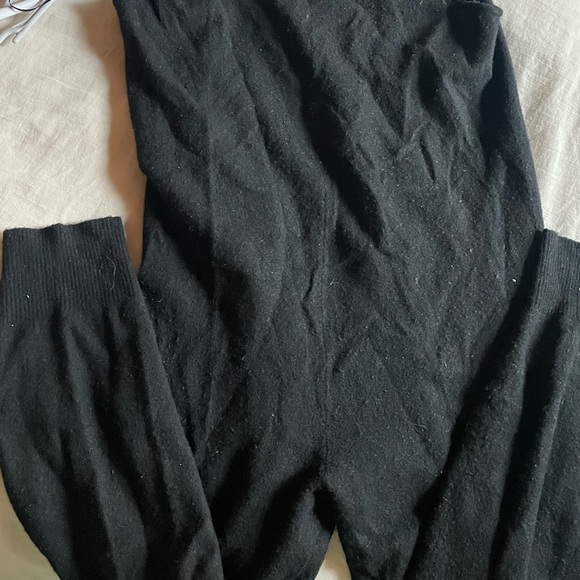 Zara Wool Blend Black Sleeveless Maternity Jumpsuit - Picture 3 of 6